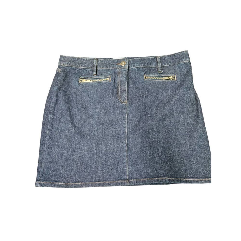 Ann Taylor LOFT Denim Jean Skirt SZ 8 Blue Short